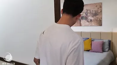 My stepbrother discovers me in the middle of a stream on twitch and ends up fucking me