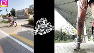 TikTok, Instagram model caught in a public place during a risky squirt !