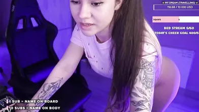 Twitch streamer showing her shorts