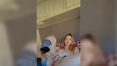 Skinny Teen's Tattoo'd Tush Perks Up For Dripping Pleasures