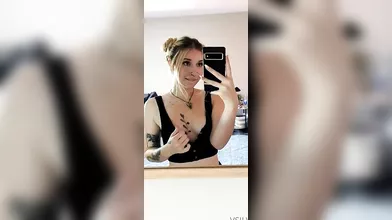 Blonde Skinny Tattooed Teen with Pierced Nipples and Wet Pussy Close Up