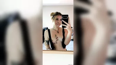Blonde Skinny Tattooed Teen with Pierced Nipples and Wet Pussy Close Up