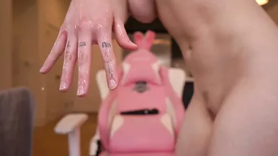 Perfect Teen Ass Stroked for Orgasmic Delight