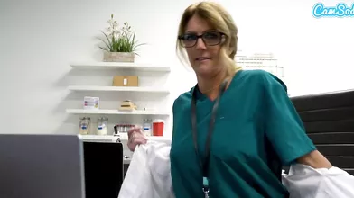 Super Sexy Big Tit Milf Naughty Nurse Masturbates At Sexy Office